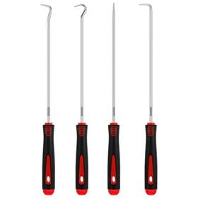 Juq-willbond-0729 Willbond 4 Pcs Pick And Hook Set Precision Automotive Mechanic 9.45 Inches Red