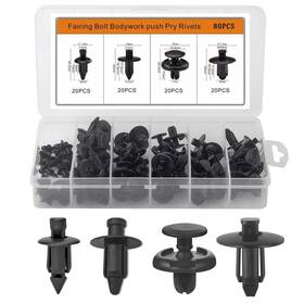 Wintowin 110-m6 80pcs M6 M7 M8 Motorcycle Fairing Bodywork Bolt Push Pry Rivets Pin Clip Reta