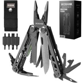 Wmt01bk-33 Wobank Multitool 33-in-1 Stainless Steel Multi Tool Pliers With Screwdriver Sleeve