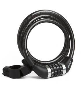 Wordlock Cl-411-bk Combination Bike Cable Lock 4 Dial 5 Foot Black 7.70 Inch X 6.00 1.3