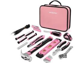 Workpro 820909690740 Pink Tool Set - 100 Pieces Kit Pcs