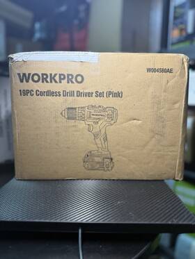 W004580ab Workpro 20v Cordless Drill Driver Set 3/8 Inch Keyless Chuck With Battery Charger And Bag