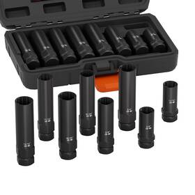 W151008 Yekepro 8-piece Spline Lug Nut Removal Tool Kit - Master Key Set For Stripped Frozen