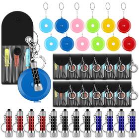 Keychain-92 Yexiya 36 Pcs Mini Screwdriver Keychain Tape Measure Keychains Bulk Led Lights Keych