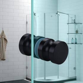 Yidelai 741326662366 Glass Door Handle 2.4 Inch Aluminum Alloy Single Hole Solid Cylindric