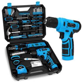 Yingqu-international 654403010526 139-piece Tool Set - Kit With 8v Cordless Drill Driver In Toolbox Storage