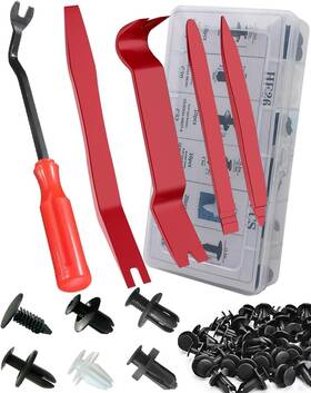 Aml0029 Yliebeter 105 Pcs Auto Trim Removal Tool Kit Plastic Pry Bar Set With Rivets For