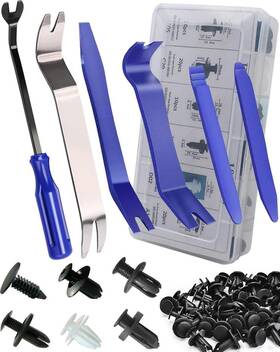 Aml0029b Yliebeter 105 Pcs Auto Trim Removal Tool Kit Plastic Pry Bar Set With Rivets For