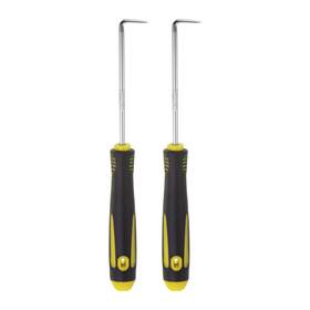 Zaplyte 767153016127 2pcs 90 Degree Picks 165mm Zinc Alloy Rubber For O Rings Black Yellow