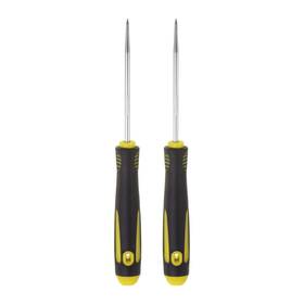Zaplyte 767153016134 2pcs Straight Picks 165mm Zinc Alloy Rubber For O Rings Black Yellow