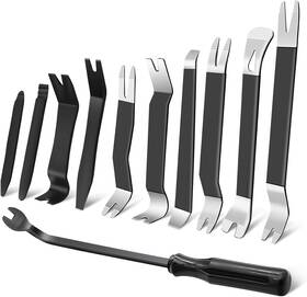 Zecirl 744110436594 11 Pcs Autotrim Removal Tool Kit Metal Pry Auto Fastener Remover Bar S