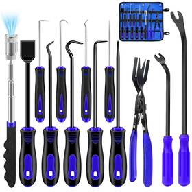 Zecirl 764909889424 13 Pcs Precision Hook And Pick Tool Set With Clip Removal Plier Rivets Puller