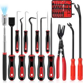 Ze13 Zecirl 13 Pcs Precision Pick And Hook Tool Set With Clip Removal Plier Rivets Puller Fa