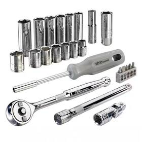 Zero Degree 313023564504 25-piece 3/8 In Drive Metric Tool Set With Gearless Ratchet