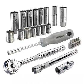Zero Degree 313104553502 25-piece 3/8 Inch Drive Metric Tool Set With Gearless Ratchet