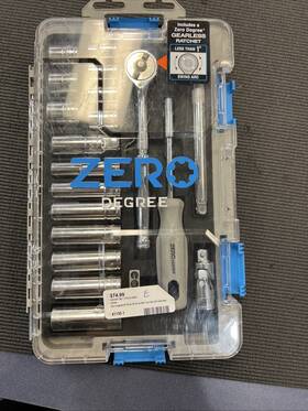 38130 Zero Degree 25-piece 3/8 Drive Sae Tool Set With Gearless Ratchet