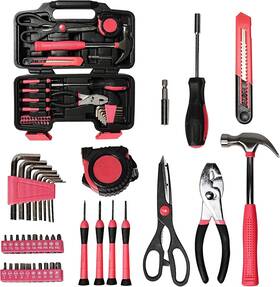 Kl-39  Zhejiang Kelong Hardware Co. Ltd 39-piece Pink Tool Set For Women Household Small Toolbox Storage