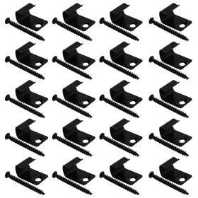 2464-usdc-78-20 Zhyohen 20pcs 7/8inch Black Outdoor Decking Universal Starter Deck Clip With Screws