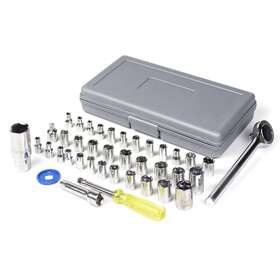 Q43012 Zistel 40pcs Socket Tool Set Ratchet Metric/sae 1/4 Inch And 3/8 Drive With Case Us