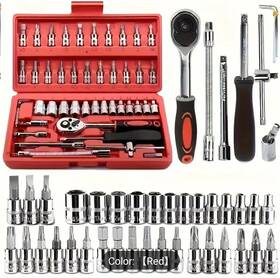 Gjx001 Zrw Ratchet Set Wrenches 46 Pieces 1/4 Inch Drive Socket Tool Kit