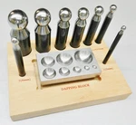 Jts Dapping Set Steel Forming Block And 8 Punches 5-27MM Doming.... Fixed Price $66.99.