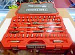 Craftsman 121 Pc. Gunmetal Chrome Mechanic Tool Set - CMMT12033L. Fixed Price $160.65.