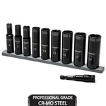 Husky 3/8 In. Drive Thin Wall Metric Deep 6-POINT Impact Socket Set 10-PIECE. Fixed Price $20.95.