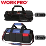 Workpro 18'' Tool Bag Zipper Wide Mouth Open Top Organizer Case Black/blue. Fixed Price $20.99.