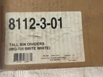 Weather Guard #8112-3-01 Tall Bin Dividers Bright White 13-1/2 6-1/2 Box Of. Fixed Price $75.00.