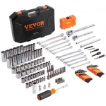 Mechanics Tool Set, 1/4"AND 3/8"DRIVE Deep Standard Sockets,. Fixed Price $107.54.