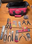 Hyper Tough Tool Set Lot W/ Bag Pliers Scissors Level Screwdrivers Mixed. Fixed Price $18.68.