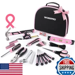 Workpro Pink Tool Kit - 236 Pieces Set Easy Carrying Round Pouch. Fixed Price $69.98.