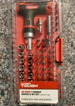 59-PIECE Hyper Tough Ratcheting T-handle Driver & Bit Set With Case. Fixed Price $16.99.