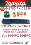 Makita 650579-7 Oem Switch + Lever & Plate B/holders CB336 For 9564PC 9565PC. Fixed Price $39.95.