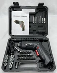 47 Piece Li-ion 3.6 Volt Cordless Screwdriver Set With Case. Fixed Price $15.95.