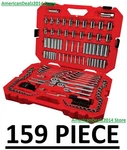 Craftsman 159-PIECE Standard Sae & Metric Chrome Mechanics Tool Set + Hard Case. Fixed Price $194.25.