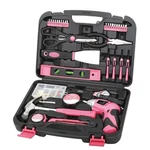 Apollo Tools 135 Piece Household Pink Hand Set With Pivoting Dual-angle.... Fixed Price $57.54.