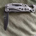 Leatherman Skeletool Multi-tool Damascus Style Blade. Fixed Price $279.00.