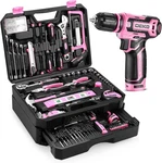 Pink Kit Drill Set Dekopro Home Mechanic Toolbox With 12V Power Cordles. Fixed Price $146.98.
