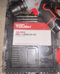 Hyper Tough 100-PIECE Drill & Drive Bit Set 42989CF Click Fit Case Silver Metal. Fixed Price $60.00.