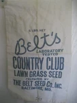 Vintage Belt's Lawn Grass Seed Bag - The Co. Inc., Baltimore Md. Fixed Price $10.99.