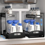 Petiza Under Sink ORGANIZER,2 Pack Height Adjustable Organizers An.... Fixed Price $69.02.