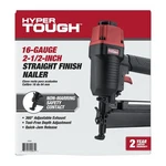 Hyper Tough 16-GAUGE 2-1/2 Inch Straight Finish Pneumatic Nailer HTFN64 Tool. Fixed Price $35.89.