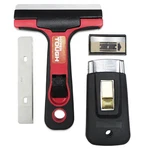 Hyper Tough 4" Glass & Tile Scraper Kit With Replacement Blades Soft-grip Safety. Fixed Price $16.98.