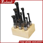 9 Pcs 1/2" Boring Set Pro Quality Carbide Tipped Shank Lathe Tool. Fixed Price $16.90.