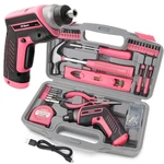 Hi-spec 35-PIECE Tool Kit With 3.6V Usb Small Electric Screwdriver Set, Pink .... Fixed Price $57.21.