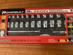 Powerbuilt 28 Pc Sae&metric Zeon Socket Set - 90 Tooth Ratchet. Fixed Price $40.00.