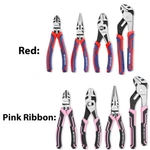 Workpro 4-PIECES Pink Ribbon/red Pliers Set Premium Cr-v Construction Tool. Fixed Price $27.99.