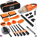 17PCS Car Cleaning Kit With Vacuum, Brushes, Towels & Windshield Tools. Fixed Price $58.71.