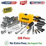Dewalt Mechanics Tools Kit And Socket Set, 1/4" & 3/8" Drive, Sae, 108-PIECE. Fixed Price $78.99.